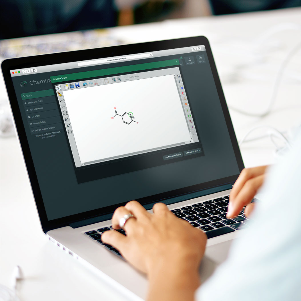 chemical structure search container inventory software