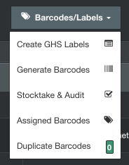 chemical barcode management