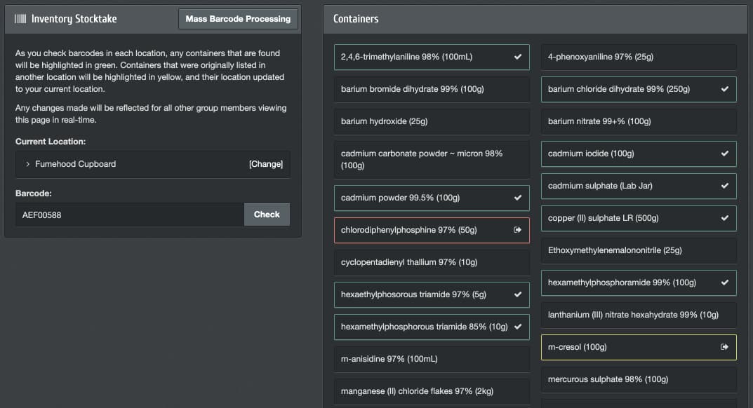 laboratory inventory management reconciliation