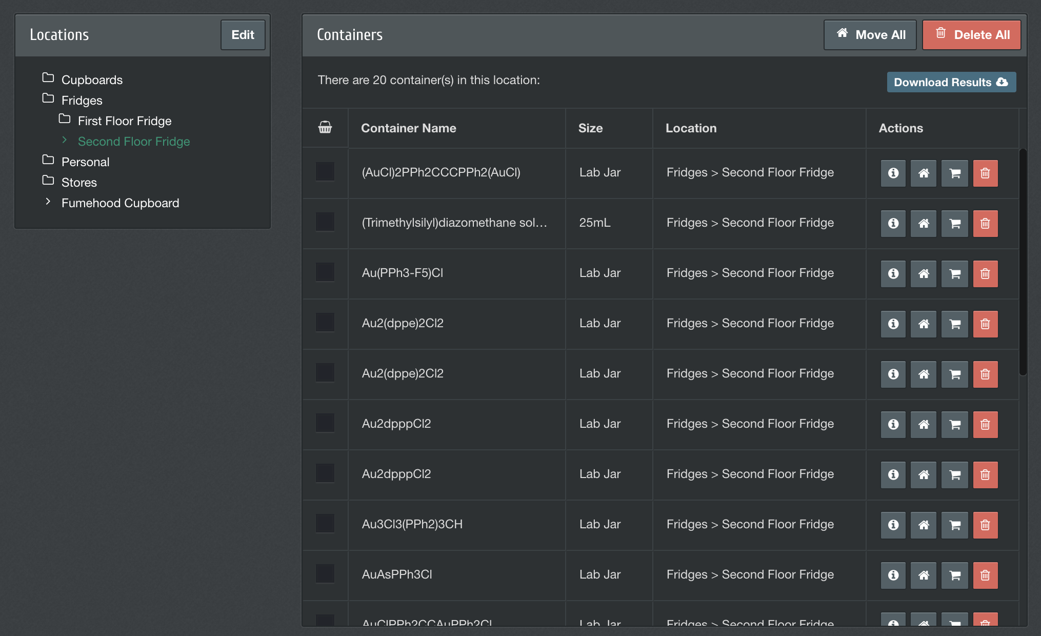 chemical locations inventory