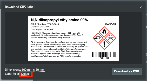 GHS safety hazards chemical inventory