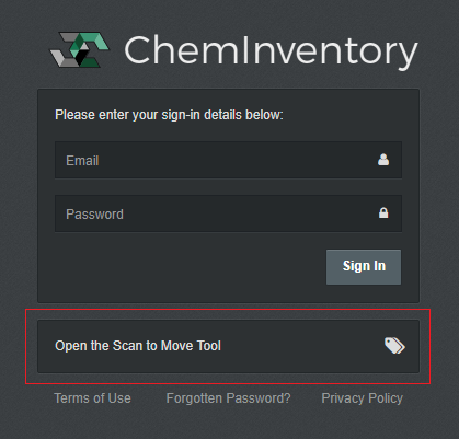 barcode chemical inventory sign in